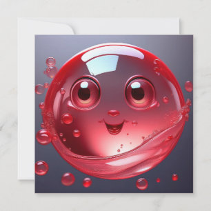 Invitation La bulle de l'eau rouge Emoji