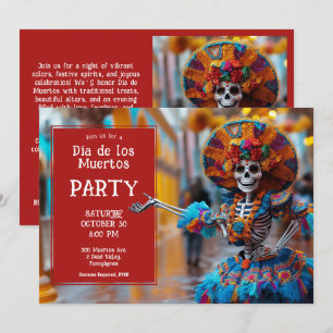 Invitation 💀 La Calavera en bleu
