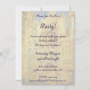 Invitation La Cathédrale de Rouen, soleil couchant par Claude