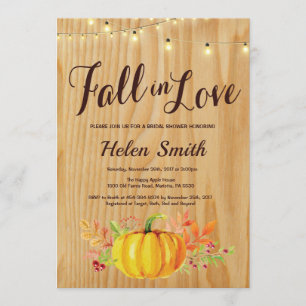 Invitation La Chaîne Rustique D'Automne Lève L'Invitation À L