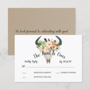 Invitation La chasse à l'antilope florale de Boho rustique es
