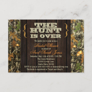 Invitation La chasse est au-dessus d'invitation de Fête de la