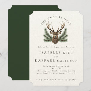 Invitation La chasse est sur le Fiançailles élégant Antlers D
