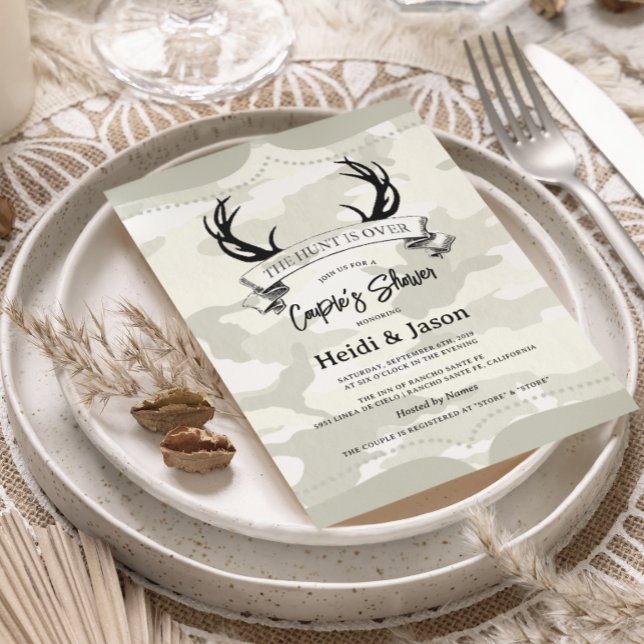 Invitation "La chasse est terminée" Rustique Camo Couple's do (Créateur téléchargé)
