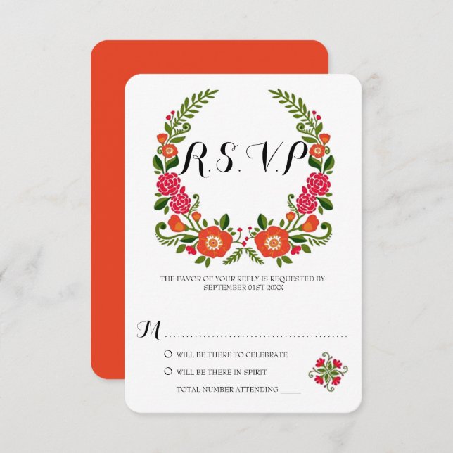 Invitation La collection de Mariages d'été de Bohême (Devant / Derrière)