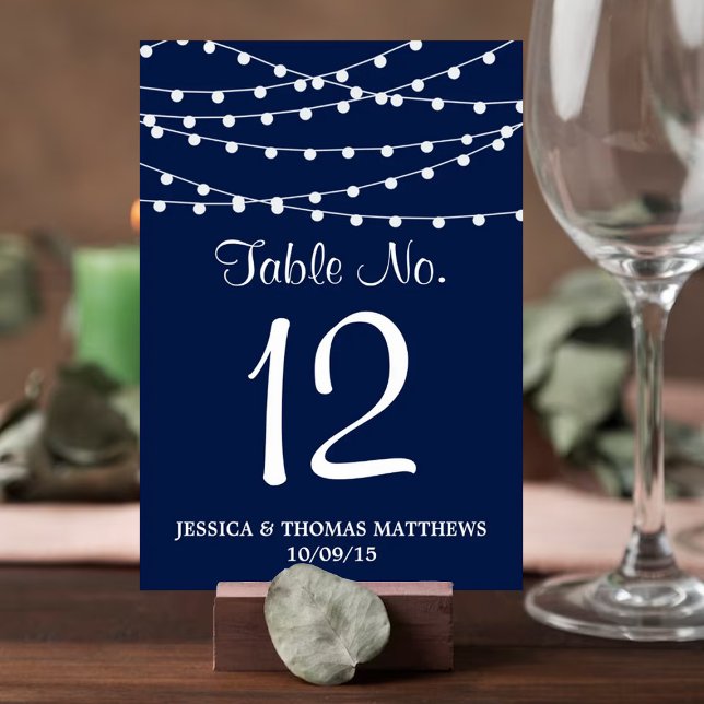 Invitation La Collection Mariage Bleu Marine Lights (Créateur téléchargé)