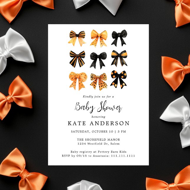 Invitation La coquette d'Halloween promet un Baby shower mign (Créateur téléchargé)