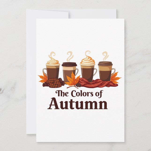 Invitation La couleur de l'automne Café Épice de citrouille A (Devant)