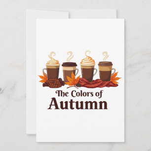 Invitation La couleur de l'automne Citrouille Spice Coffee Au