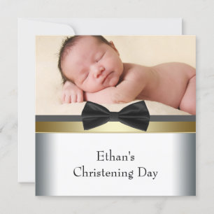 Invitation La Cravate de la petite chienne noire Bébé Bébé Ph