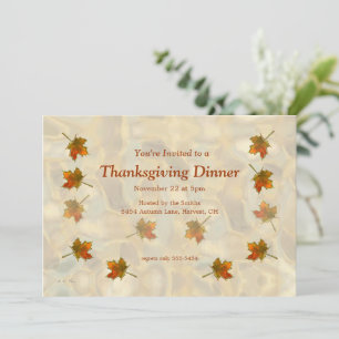 Invitation La dérive des chutes laisse Thanksgiving