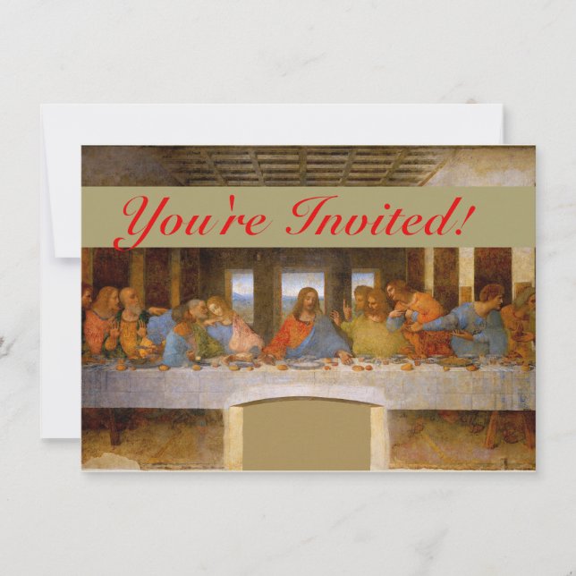 Invitation La Dernière Cène de Da Vinci Fine Art Classique (Devant)