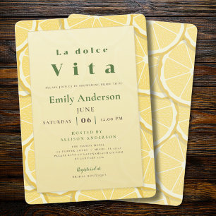 Invitation La Dolce Vita Baby Shower Citron d'Amalfi Italie