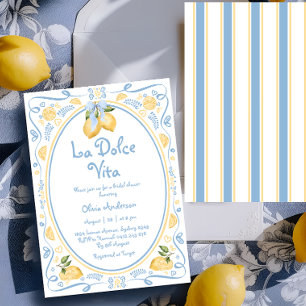 Invitation La Dolce Vita Citron Italien Fête des mariées Flor