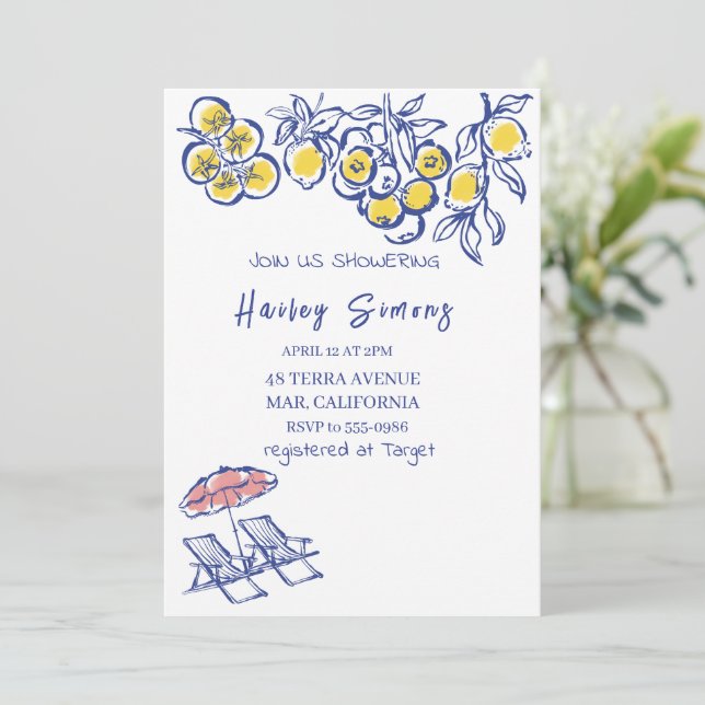 Invitation La Dolce Vita Citron italien jaune (Debout devant)