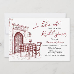 Invitation La dolce vita esquisse de mariage italien