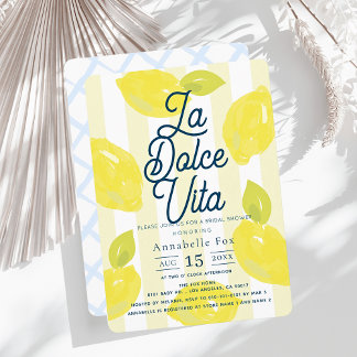 Invitation La Dolce Vita Hand-Painted Lemon Bridal Shower
