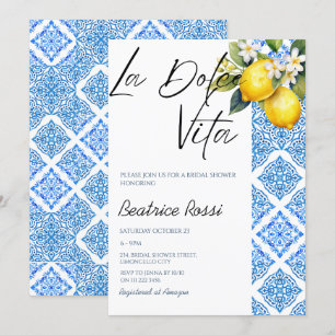 Invitation La Dolce Vita Lemon Amalfi Positano Fête des marié