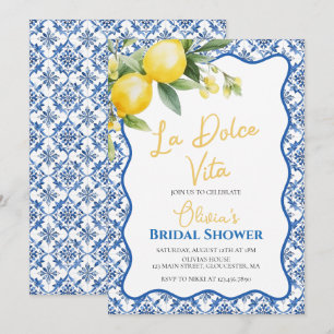 Invitation La Dolce Vita Lemon Fête des mariées florale Invit