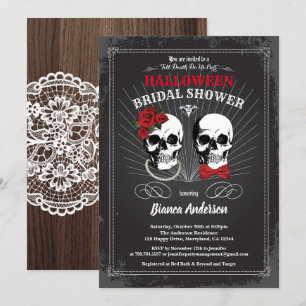 Invitation La douche nuptiale d'Halloween jusqu'à la mort nou