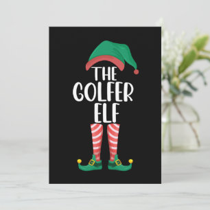 Invitation La famille Golfer Elf Golf Correspond à Noël