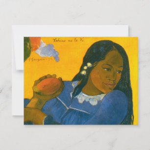 Invitation La femme de Paul Gauguin avec un mangue (1892)