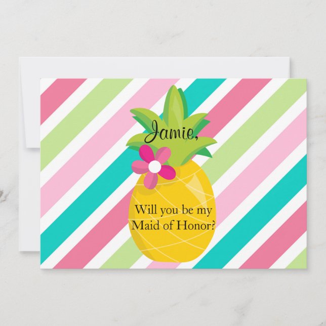 Invitation La femme d'honneur d'Ananas (Devant)
