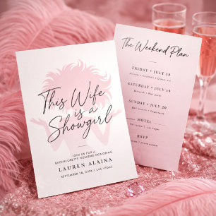 Invitation La femme mariée est une showgirl Week-end d'enterr