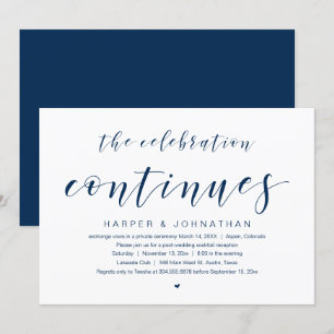Invitation La fête continue, Parti de l'Elopement Mariage
