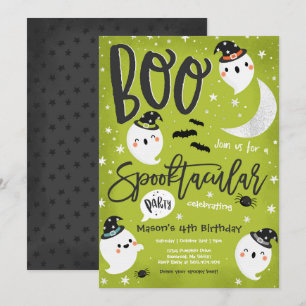 Invitation La fête d'anniversaire d'Halloween Cute Ghost