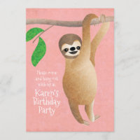 La fête d'anniversaire mignonne de paresse