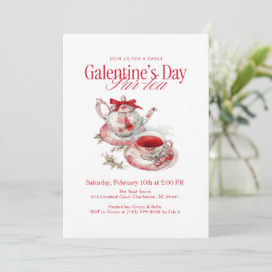 Invitation La fête de Galentine Par-tea