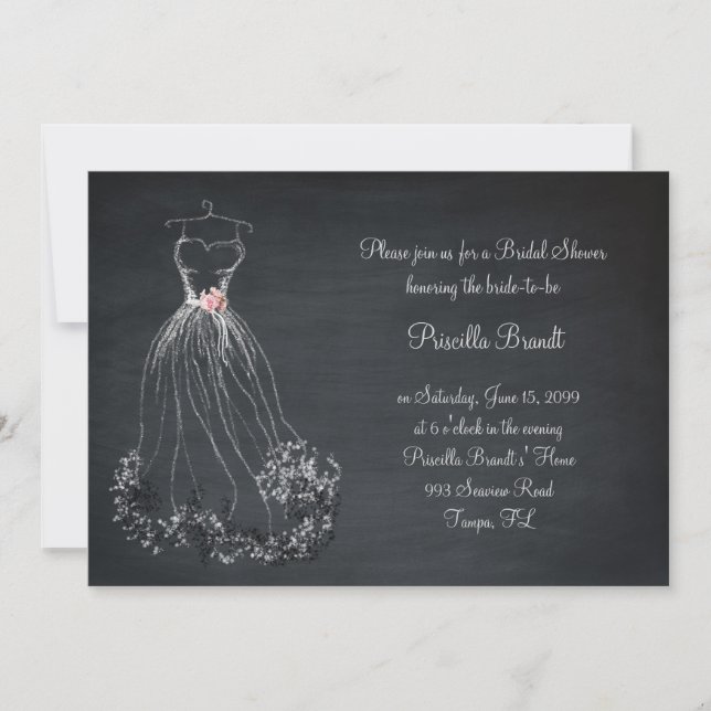 Invitation La Fête de la mariée, tableau, rêves s'habillent, (Devant)