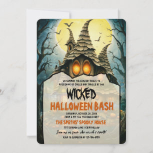 Invitation La fête de la sorcière d'Halloween