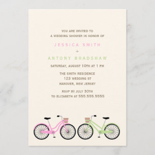 Invitation La Fête de l'mariée du cyclisme