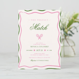 Invitation La Fête des mariées À Thème De Match Parfait