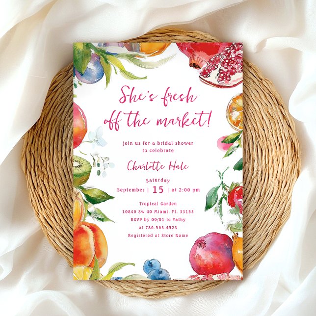 Invitation La Fête des mariées des agriculteurs sur le marché (Créateur téléchargé)