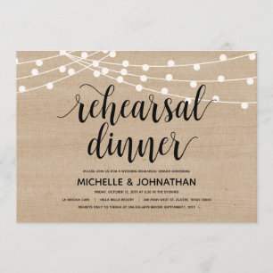 Invitation La ficelle allume l'invitation de dîner de