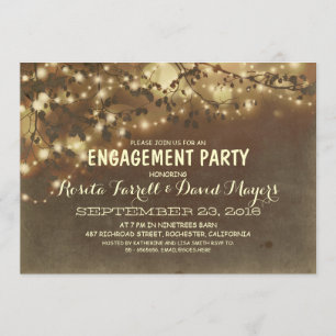 Invitation La ficelle rustique allume la PARTIE de