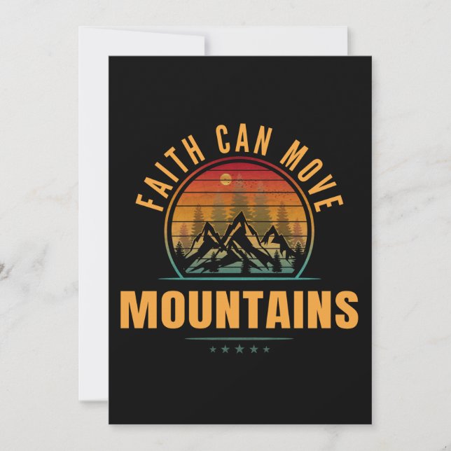 Invitation La foi peut déplacer des montagnes (Devant)