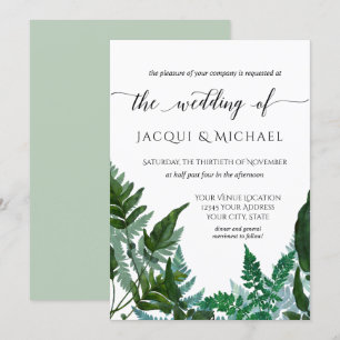 Invitation La forêt a recueilli le mariage d'aquarelle de