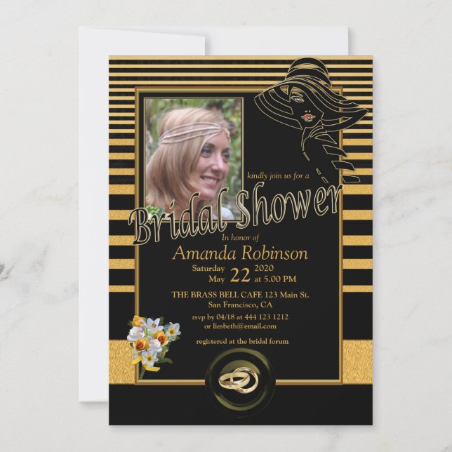 Invitation La grande Fête des mariées de Gatsby (Devant)