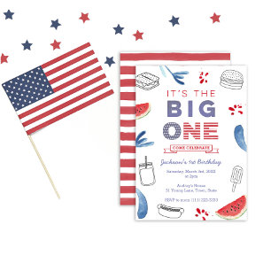 Invitation La Grande Fête du Drapeau USA pour le 1er Annivers