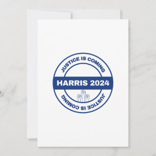 Invitation La justice arrive   Kamala harris Walz Election
