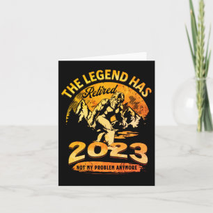Invitation La légende a retraité 2023 Fun Bigfoot retraite re