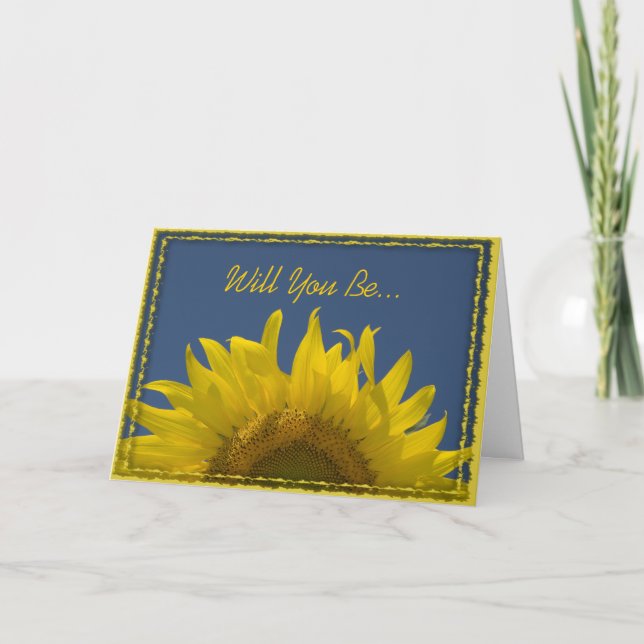 Invitation La Levée De Tournesol Serez-Vous Mon Époux (Devant)