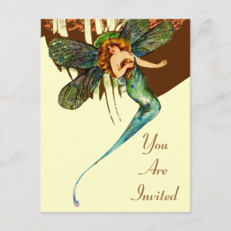 INVITATION LA LIBELLULE VINTAGE D'INVITATIONS DE PARTIE
