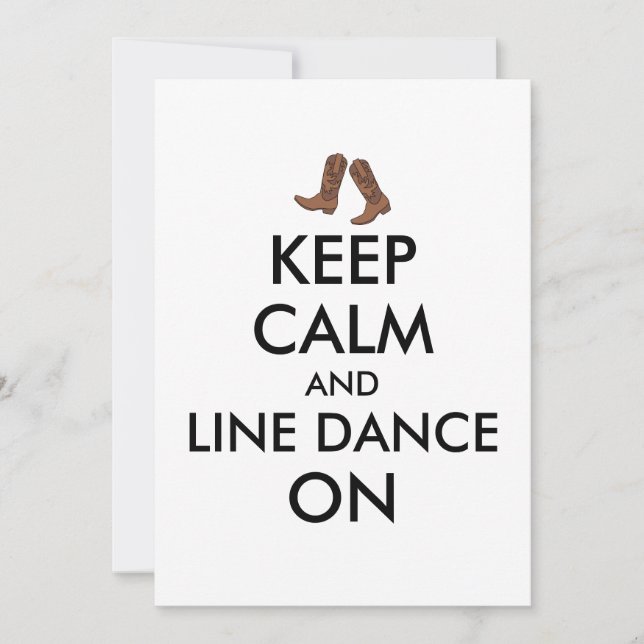 Invitation La ligne cadeau de danse gardent les bottes de (Devant)