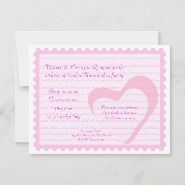 Invitation La livraison spéciale (Devant)