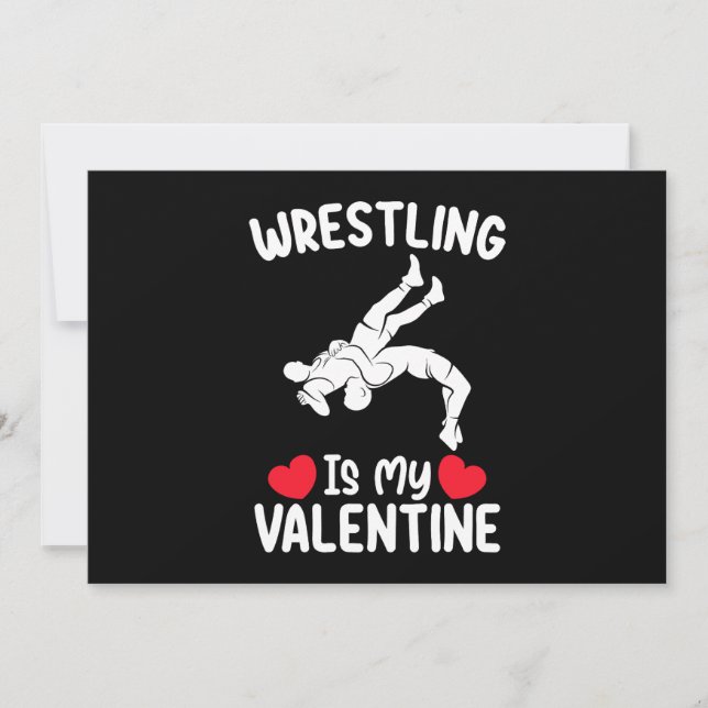 Invitation La Lutte Est Mon Sport De Saint Valentin (Devant)